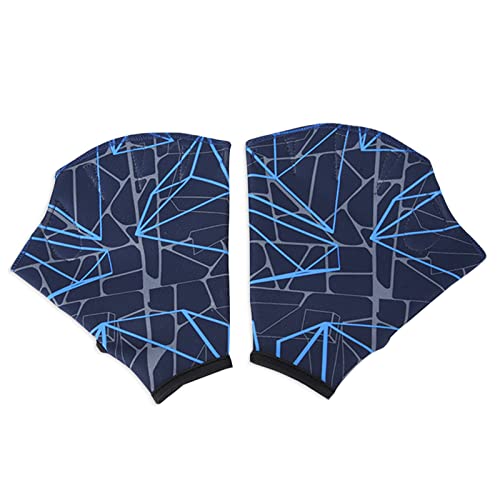 水かきのある水泳用手袋 - 男性用スイムハンドフィン,水かきのあるフィットネス ウォーター トレーニング グローブ 水泳 ダイビング シュノーケリング ビーチ用 Bluefisher